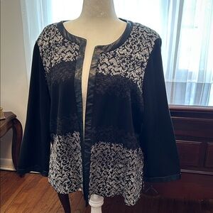 Ming Wang Classic Black Knit Top